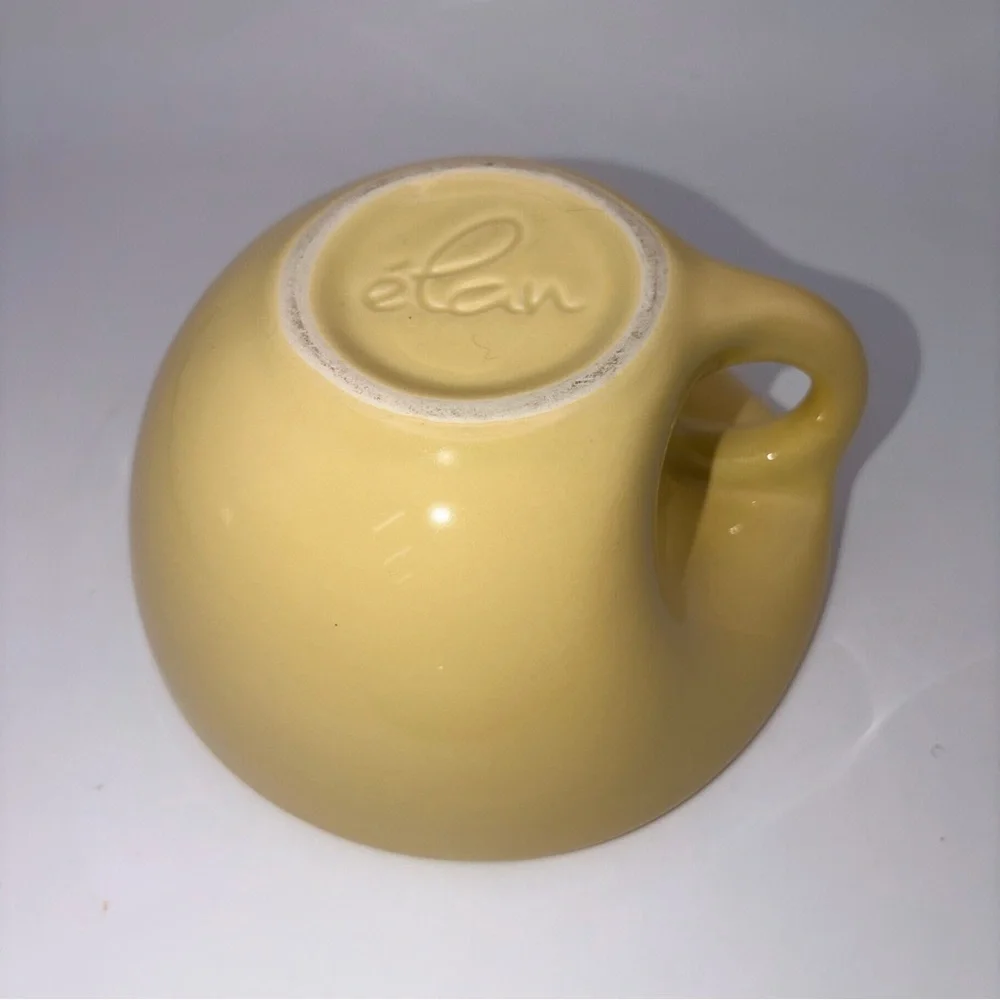 Vintage Elan McPherson Flavour Buddha Ceramic Green & Yellow Udon Bowls Mugs MCM